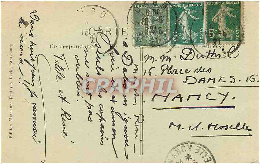 CPA Sauvenir des Vosges Dabo Lorraine  — Back