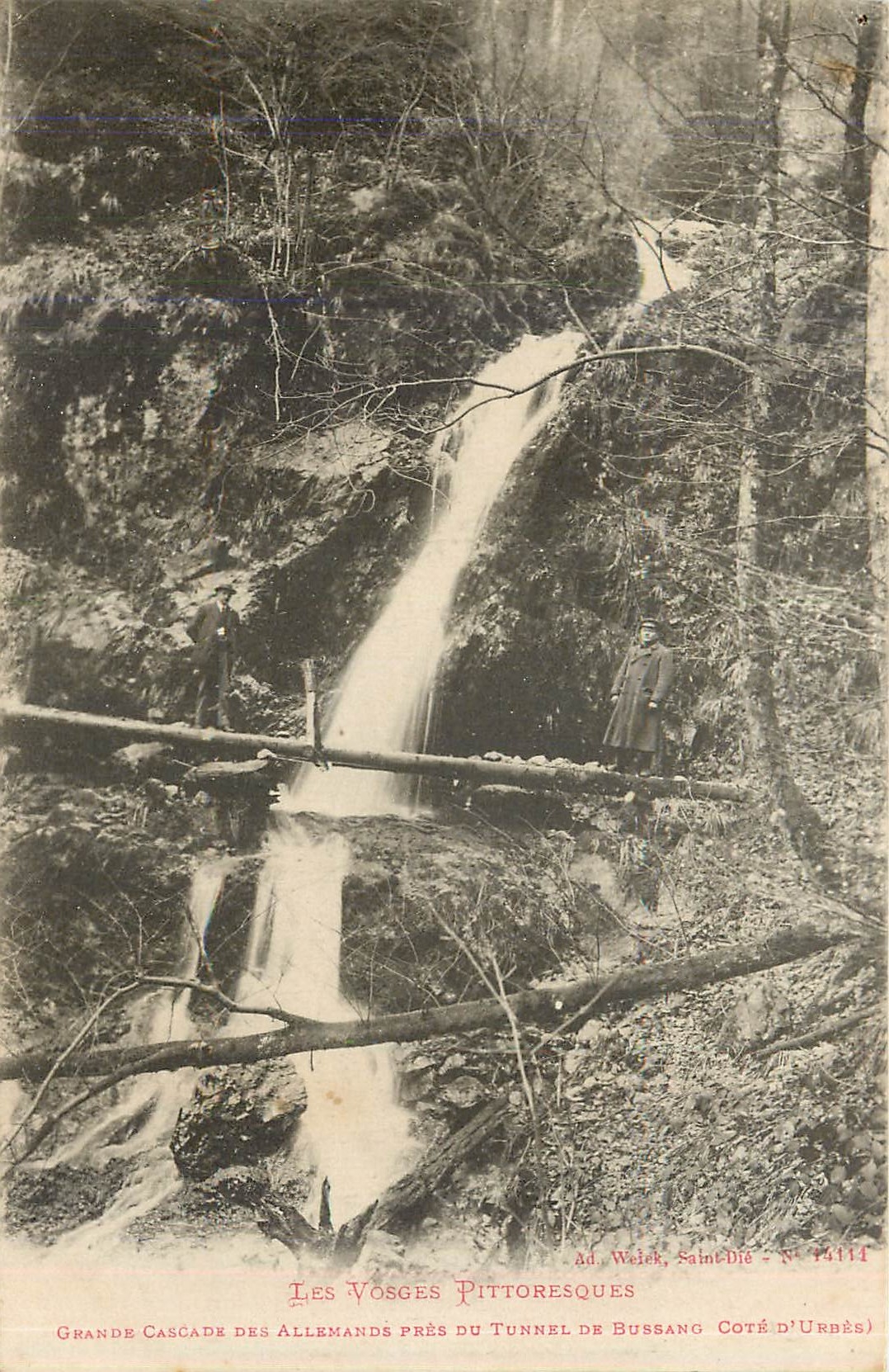 CPA Les Vosges Pittoresques Grande Cascade des Allemands pres du Tunnel de Bussang 