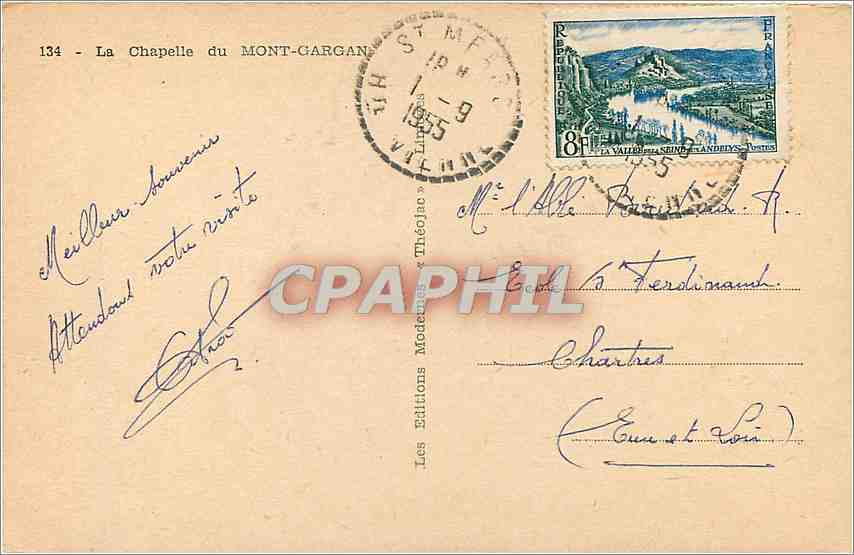 CPA La Chapelle du Mont Gargan  — Rückseite