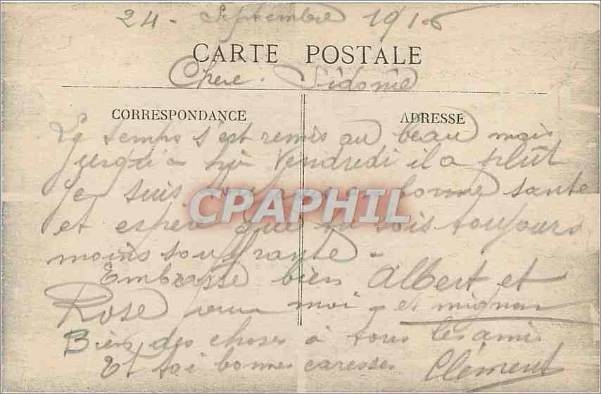 CPA Lyon  — Verso