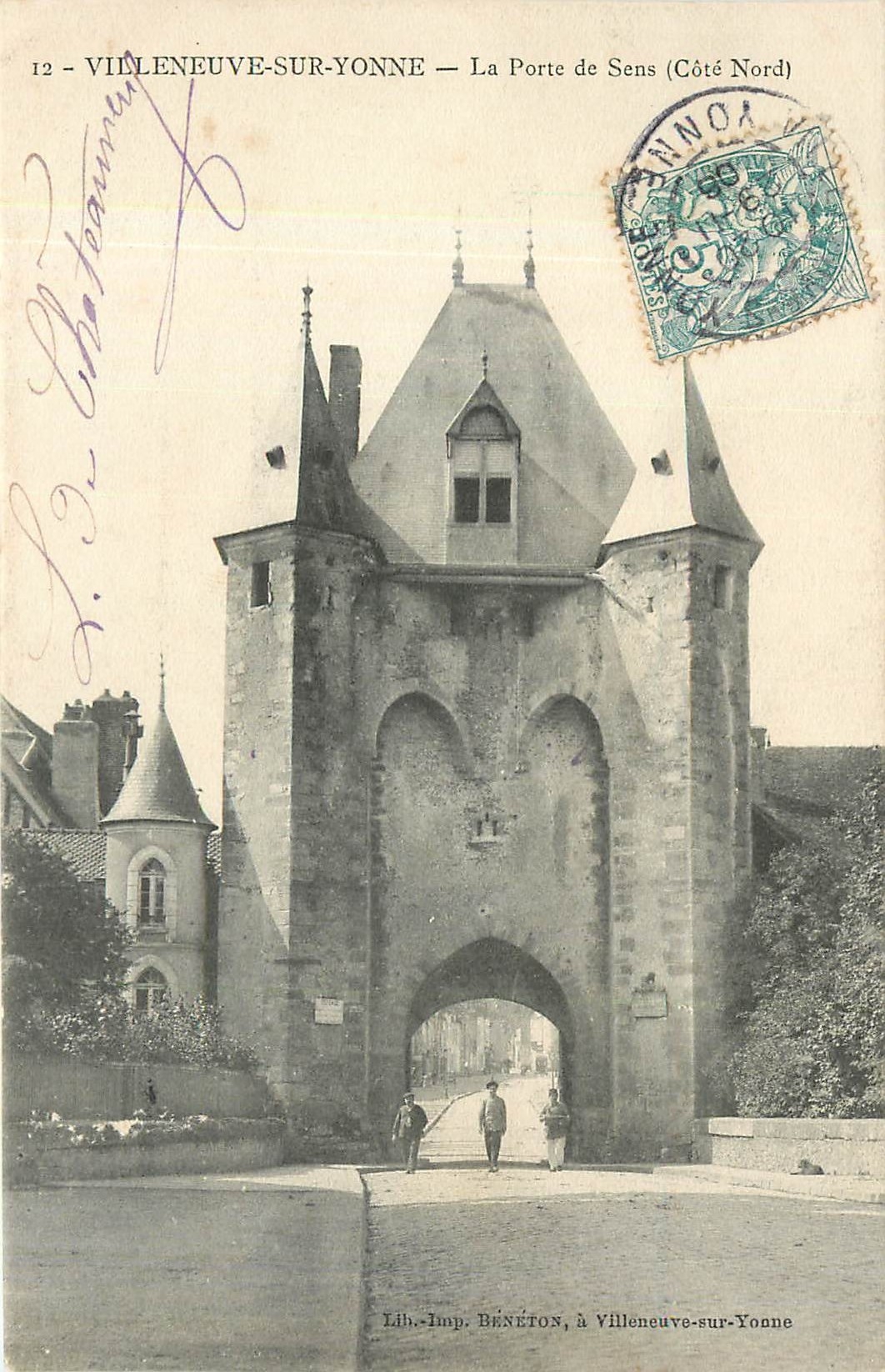 CPA Villeneuve sur Yonne La Porte de Sens Cote Nord 
