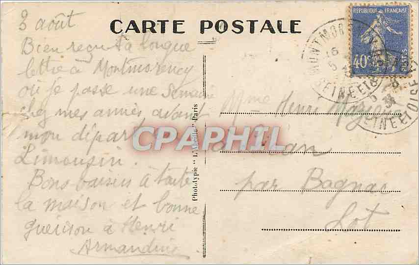 CPA Montmorency Eglise Saint Martin — Verso