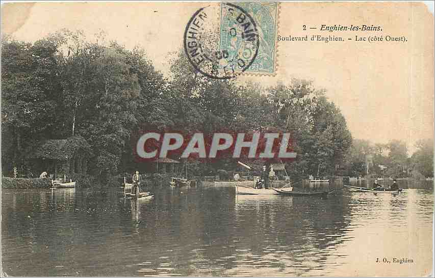 CPA Enghien les Bains Boulevard d'Enghien Lac Cote Ouest 