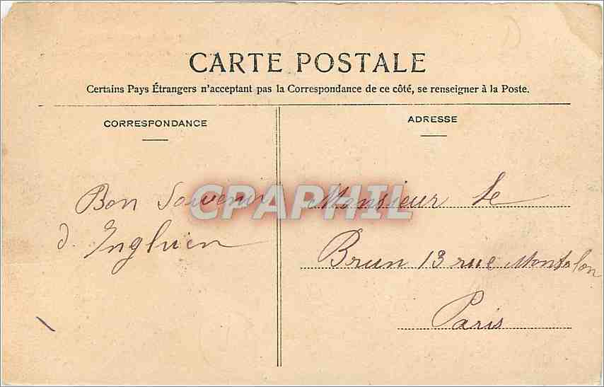 CPA Enghien les Bains Boulevard d'Enghien Lac Cote Ouest  — Rückseite