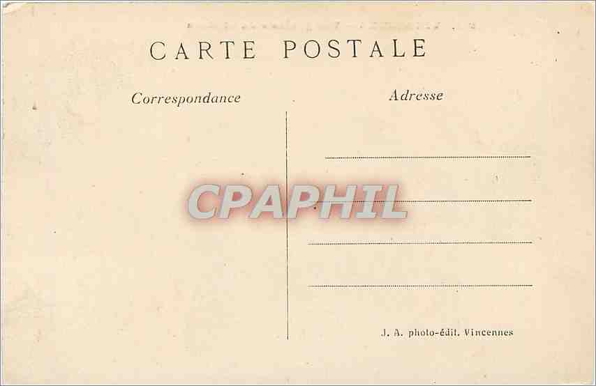 CPA Vincennes Vue generale du Chateau  — Rückseite