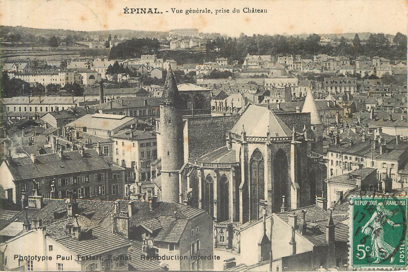 CPA Epinal Vue generale prise du Chateau 