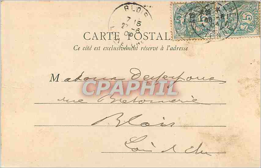 CPA Eglise Saint Hilaire le Grand Carte 1900 — Rückseite