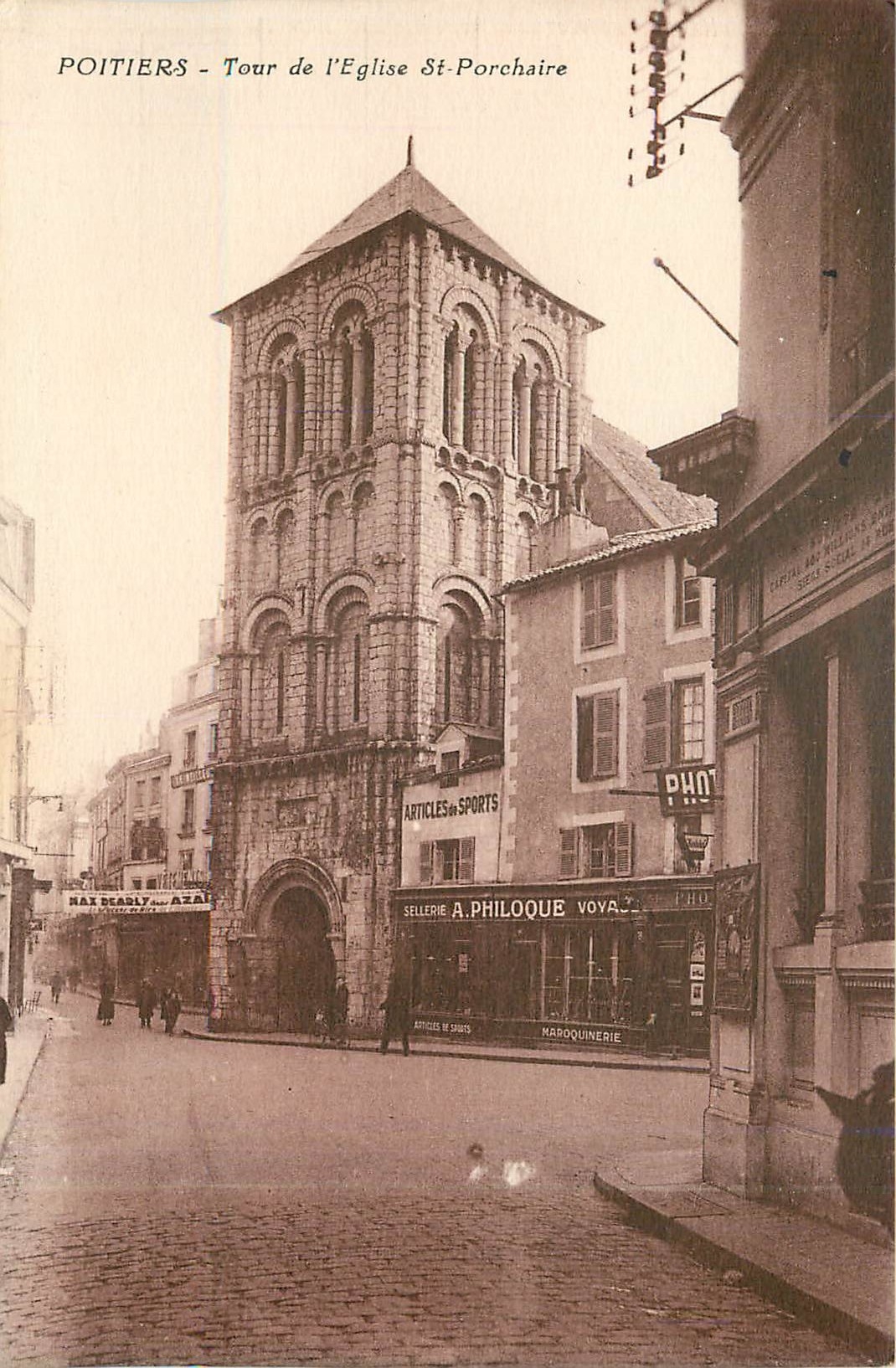 Poitiers - Tour de l'Église St-Porchaire — éditeur CPAPHIL, n° de série non visible