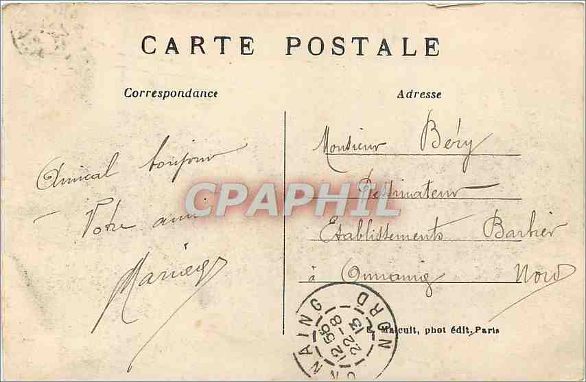 CPA Les Bords de la Seine Le Pont de Sevres Boulogne St Cloud et le Mont Valerien  — Rückseite