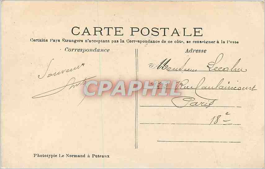 CPA Rueil La Malmaison Le Cedre plante par l'Imperatrice Josephine  — Rückseite