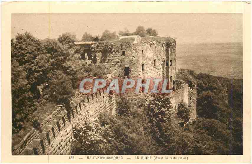 CPA Haut Koenigsbourg La Ruine Avant la restouration 