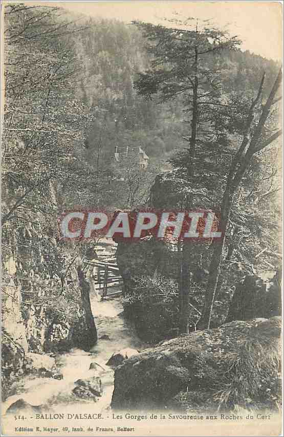 CPA Ballon d'Alsace Les Gorges de la Savoureuse aux Roches du Cert 