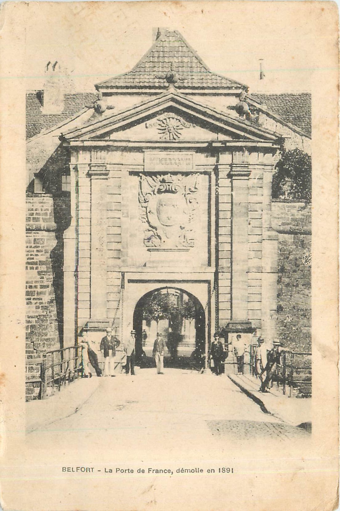 CPA Belfort La Porte de France demolie en 1891 