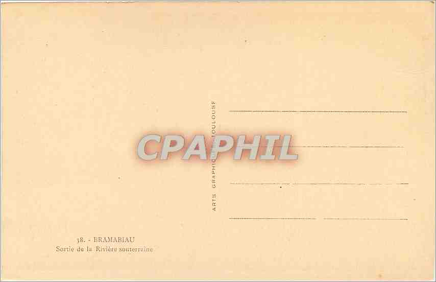 CPA Bramabiau Sortie de la Riviere souterraine  — Rückseite