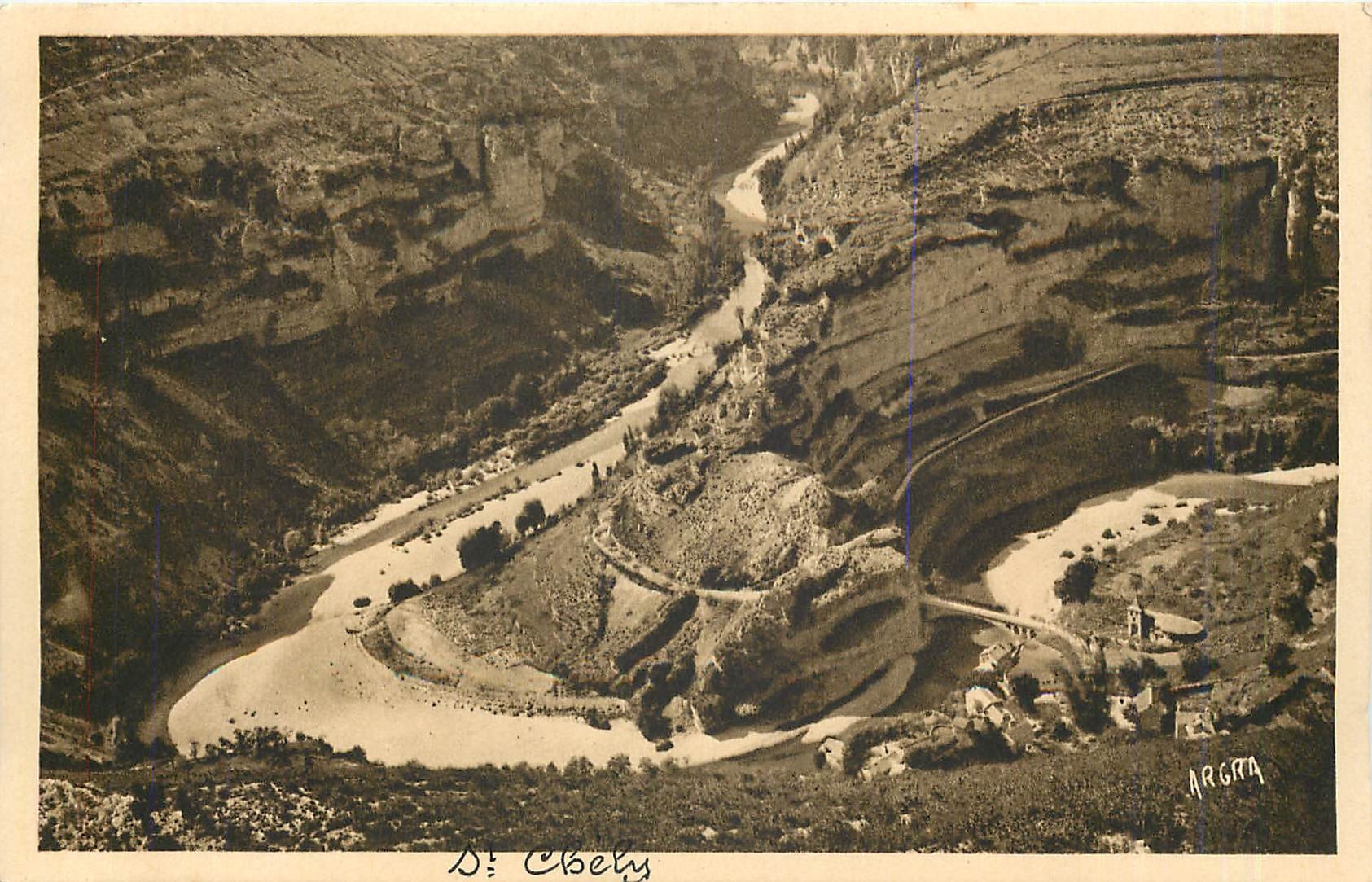 CPA Gorges du Tarn Boucle du Tarn a St Chely Route de Ste Enimie a Meyrueis 