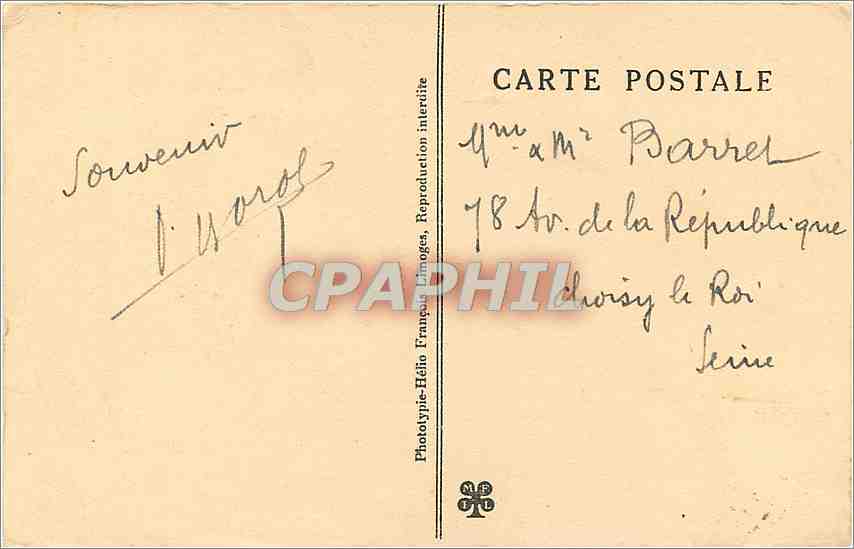 CPA Puits de Padirac Lot le Pas du Crocodile aval  — Rückseite