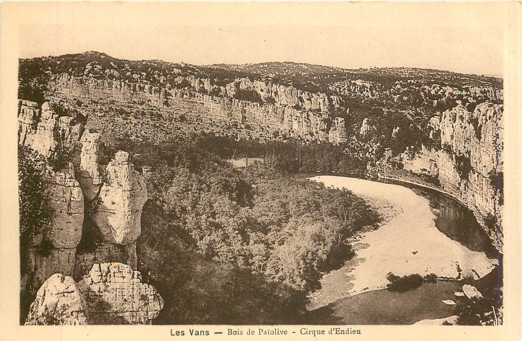 CPA Les Vans Bois de Paiolive Cirque d'Endieu 