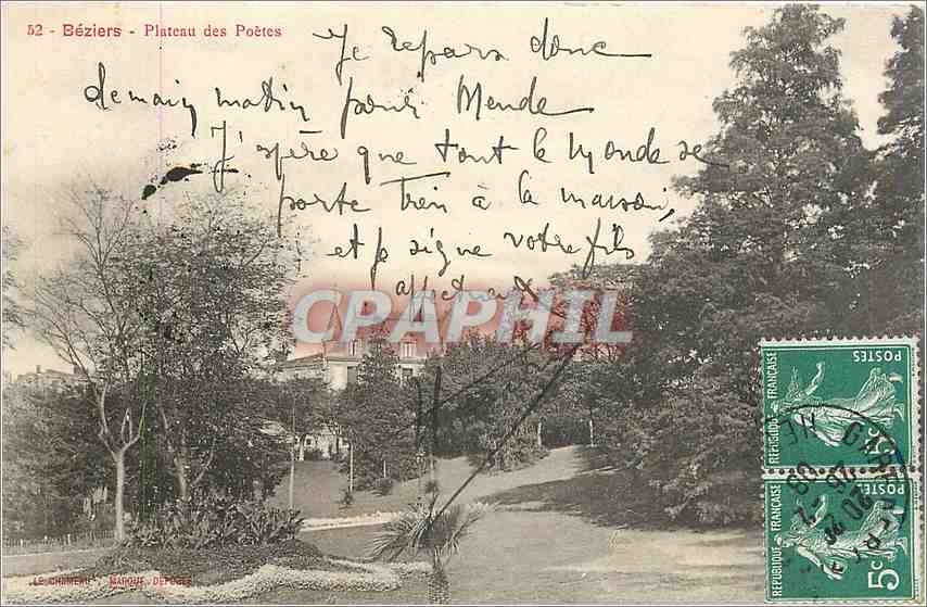 Béziers - Plateau des Poètes — éditeur Le Château, n°52