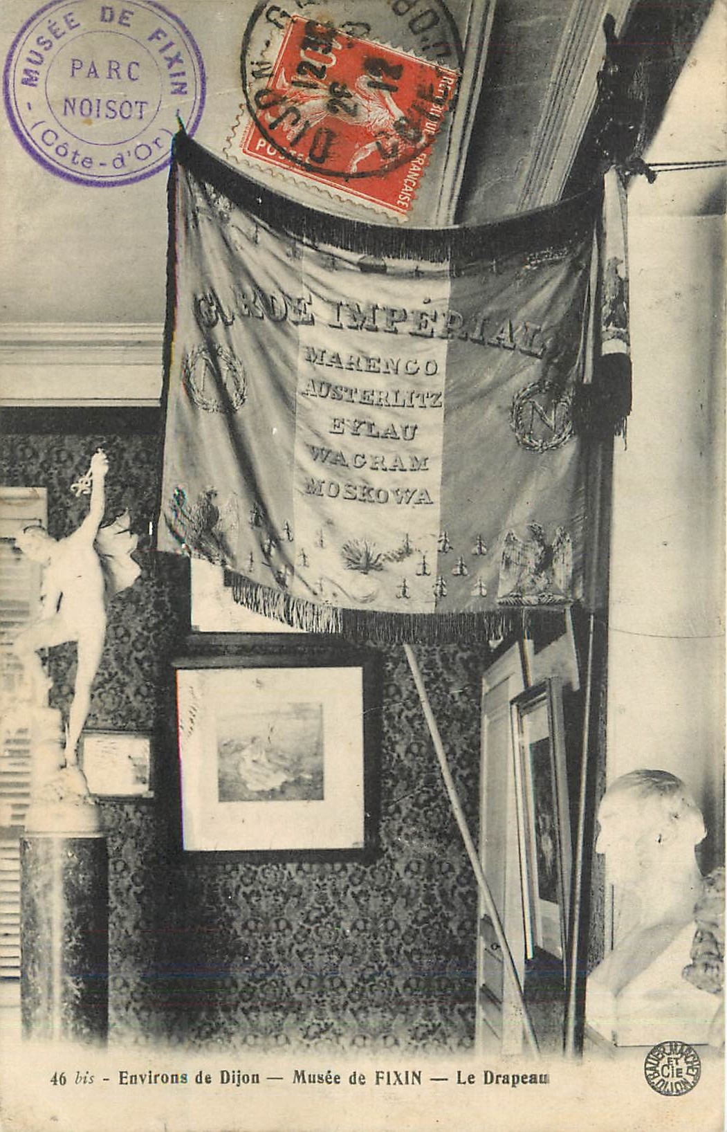 CPA Environs de Dijon Musee de Fixin Le Drapeau 
