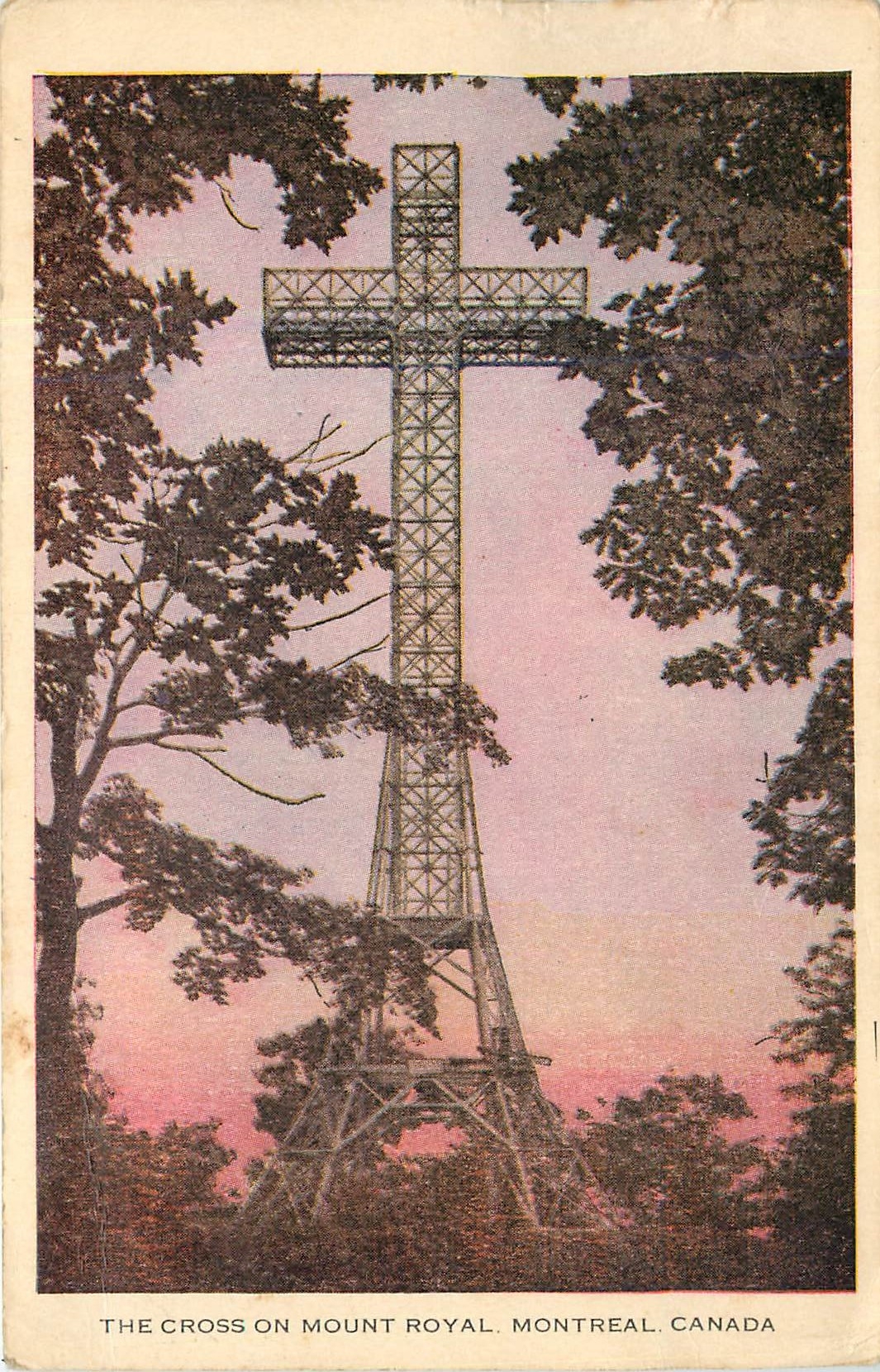 CPA The Cross on Mount Royal Montreal Canada 