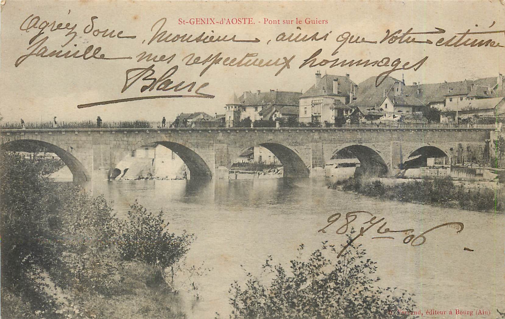 CPA St Genix d'Oste Pont sur le Guiers 