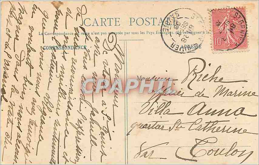 CPA St Genix d'Oste Pont sur le Guiers  — Rückseite