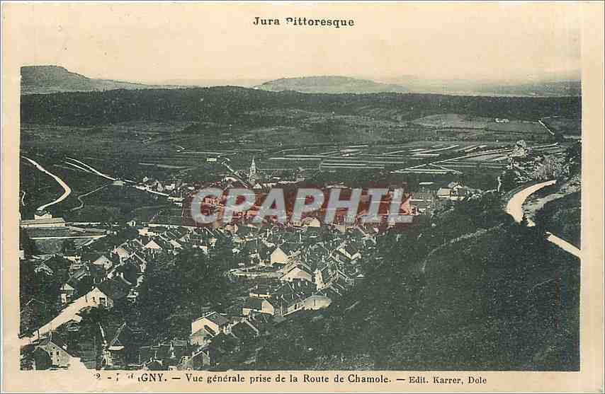 CPA Jura Pittoresque Vue generale prise de la Route de Chamole 