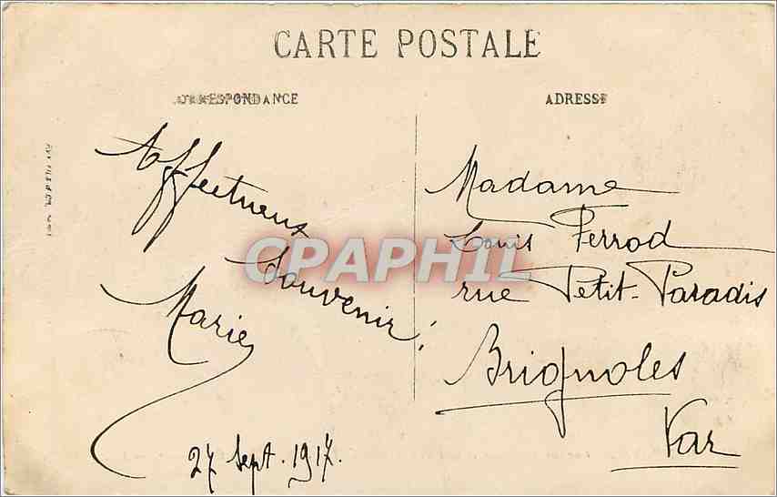 Hendaye — Vue sur la Rhune et la Bidassoa prise de Notre-Dame de la Guadeloupe — éditeur inconnu, n° de série 64 — Rückseite