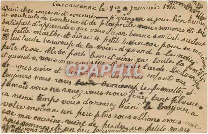 CPA Bonne Annee Enfant — Verso
