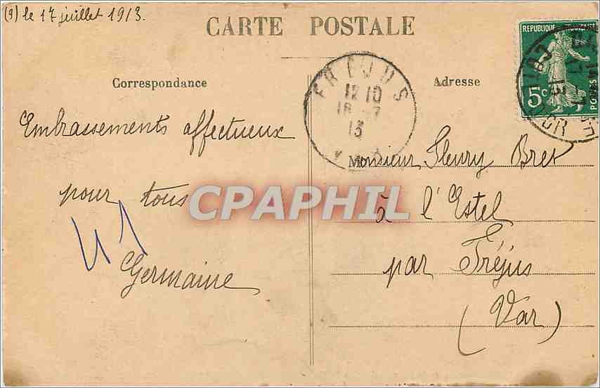 CPA Dijon Vue generale prise de l'Eglise St Michel  — Verso