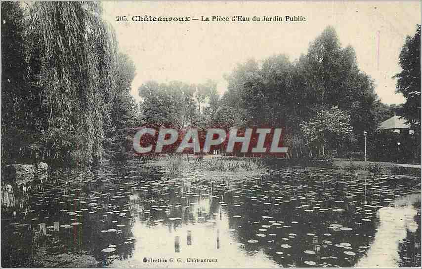 CPA Chateauroux La Piece d'Eau du Jardin Public 
