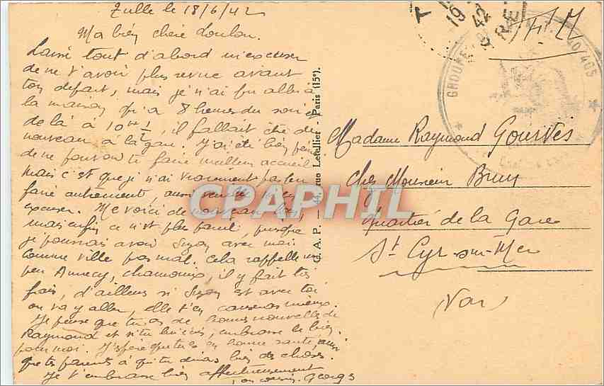 CPA Tulle Vue sur les Quais  — Rückseite