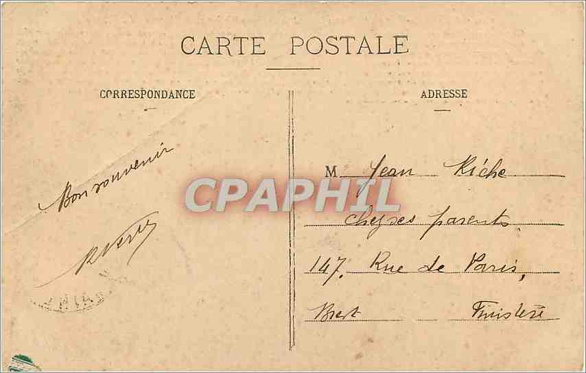 CPA Angers Vue generale vers le Pont de la Basse Chaine et le Chateau  — Rückseite