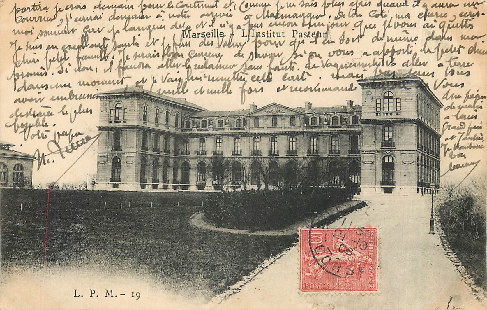 Marseille — L'Institut Pasteur — L.P.M. - 19 - Recto