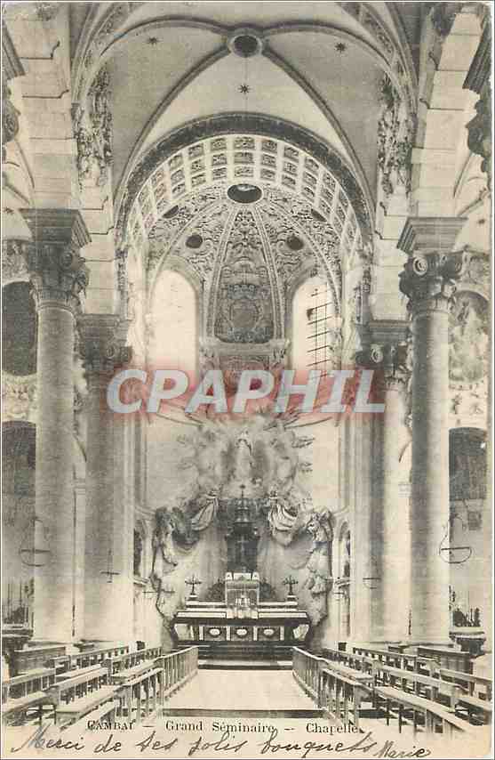 CPA Cambrai Grand Seminaire Chapelle 