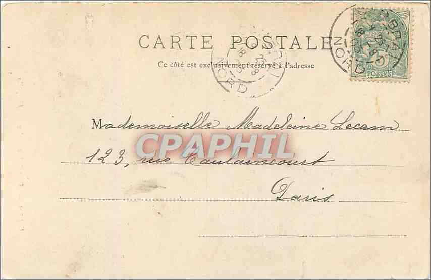 CPA Cambrai Grand Seminaire Chapelle  — Rückseite