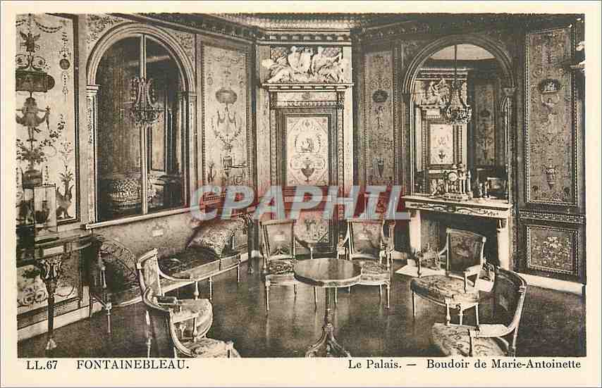 Fontainebleau — Das Schloss. — Boudoir von Marie-Antoinette — C. des Arts, Straßburg