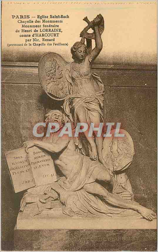 CPA Paris Eglise Saint Roch Chapelle des Monument funeraire de Henri de Lorraine comte d'Harcourt pa