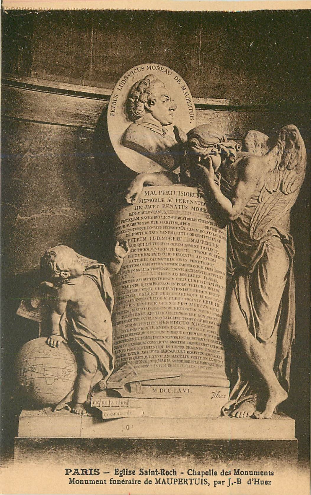 CPA Paris Eglise Saint Roch Chapelle des Monuments Monument funeraire de Maupertuis 