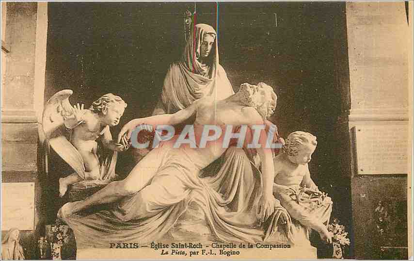 CPA Paris Eglise Saint Roch Chanpelle de al Compassion La Pieta 