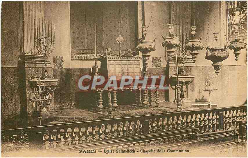 CPA Paris Eglise Saint Roch Chapelle de la Communion 