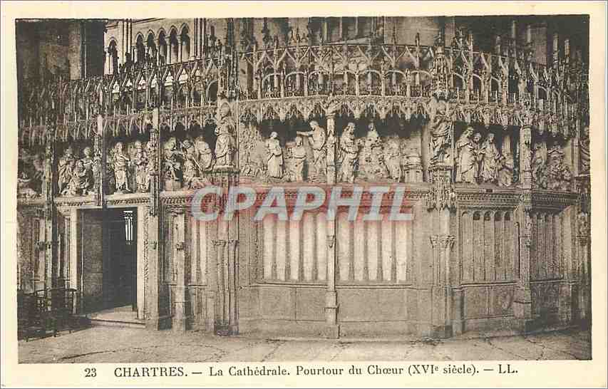 Chartres — La Cathédrale. Pourtour du Chœur (XVIe siècle) — L.L.