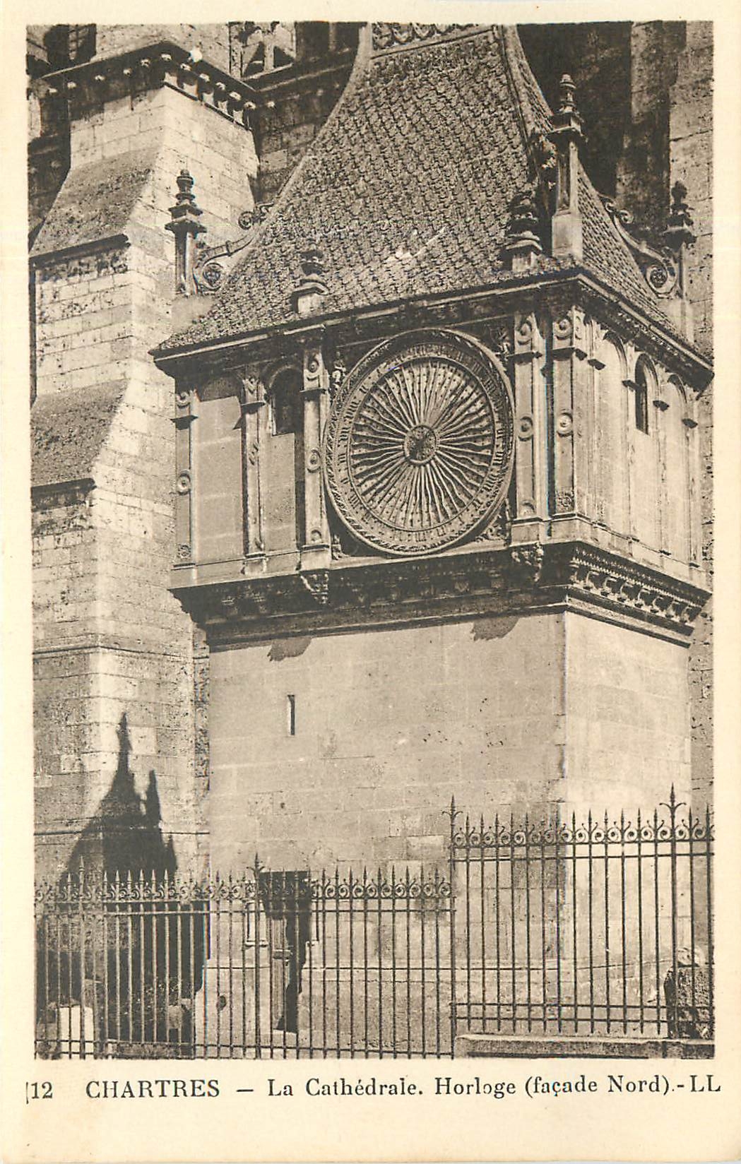 Chartres — La Cathédrale. Horloge (façade Nord) — LL