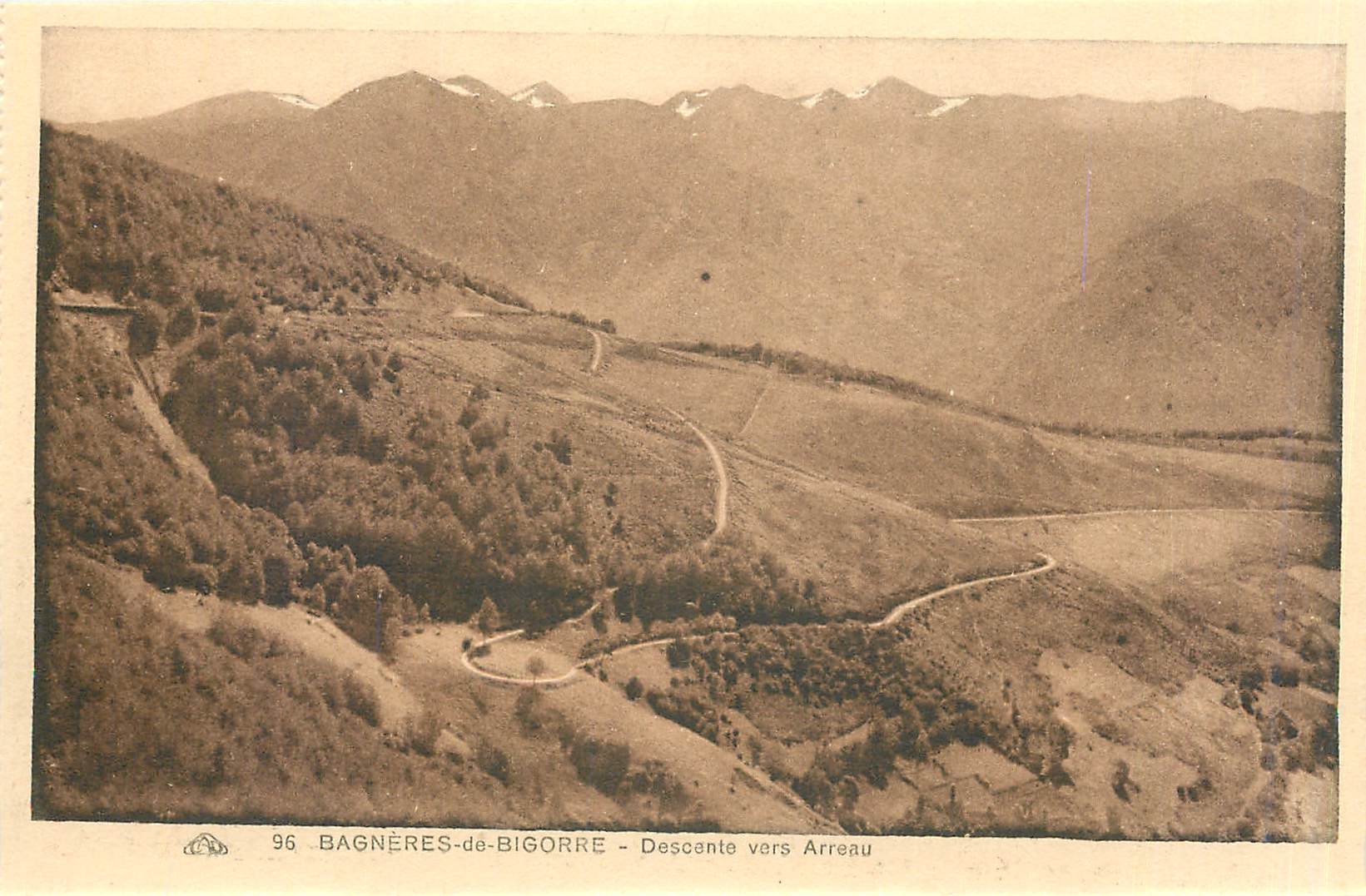 Bagnères-de-Bigorre — Descente vers Arreau — éditeur CPAPHIL
