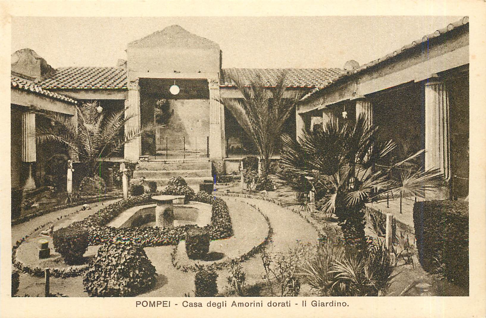 CPA Pompei Casa degli Amorini dorati II Giardino 