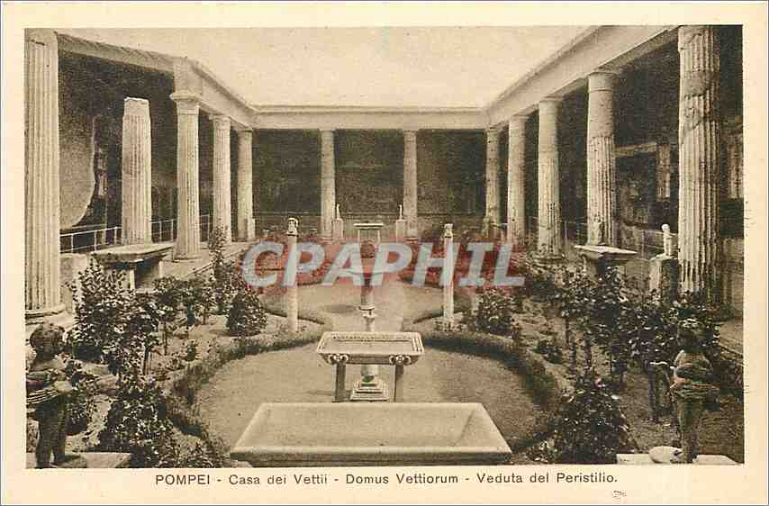 CPA Pompei Casa dei Vettii Domus Vettiorum Veduta del Peristilio 