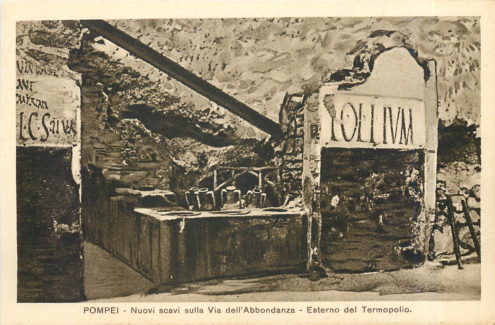 CPA Pompei Nuovi scavi Via dell'Abbondanza Esterno del Termopolio 