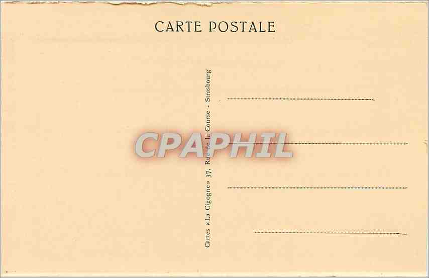 CPA Strasbourg Cathedrale L'Horloge Astronomique  — Rückseite