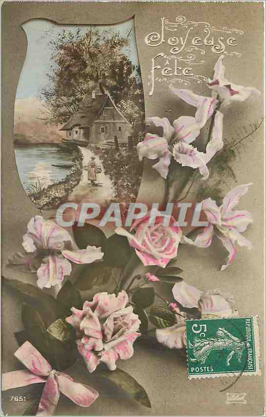 CPA Joyeuse Fete  Fleurs