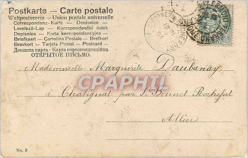 CPA Femme — Rückseite